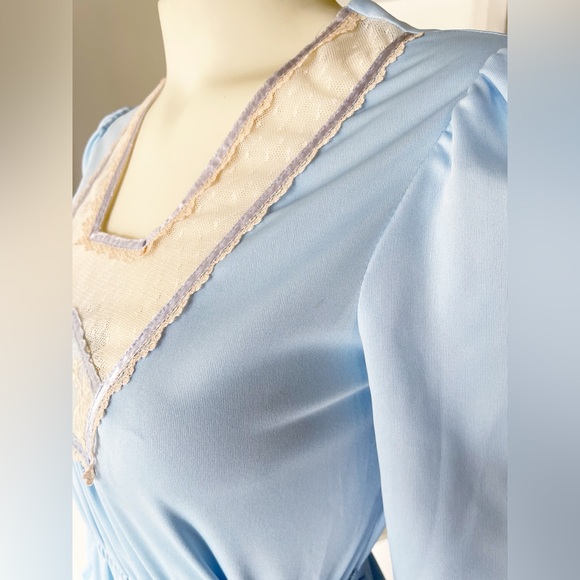 Jody T of California Sky Blue Prairie Maxi Dress 70s - Picture 7 of 10